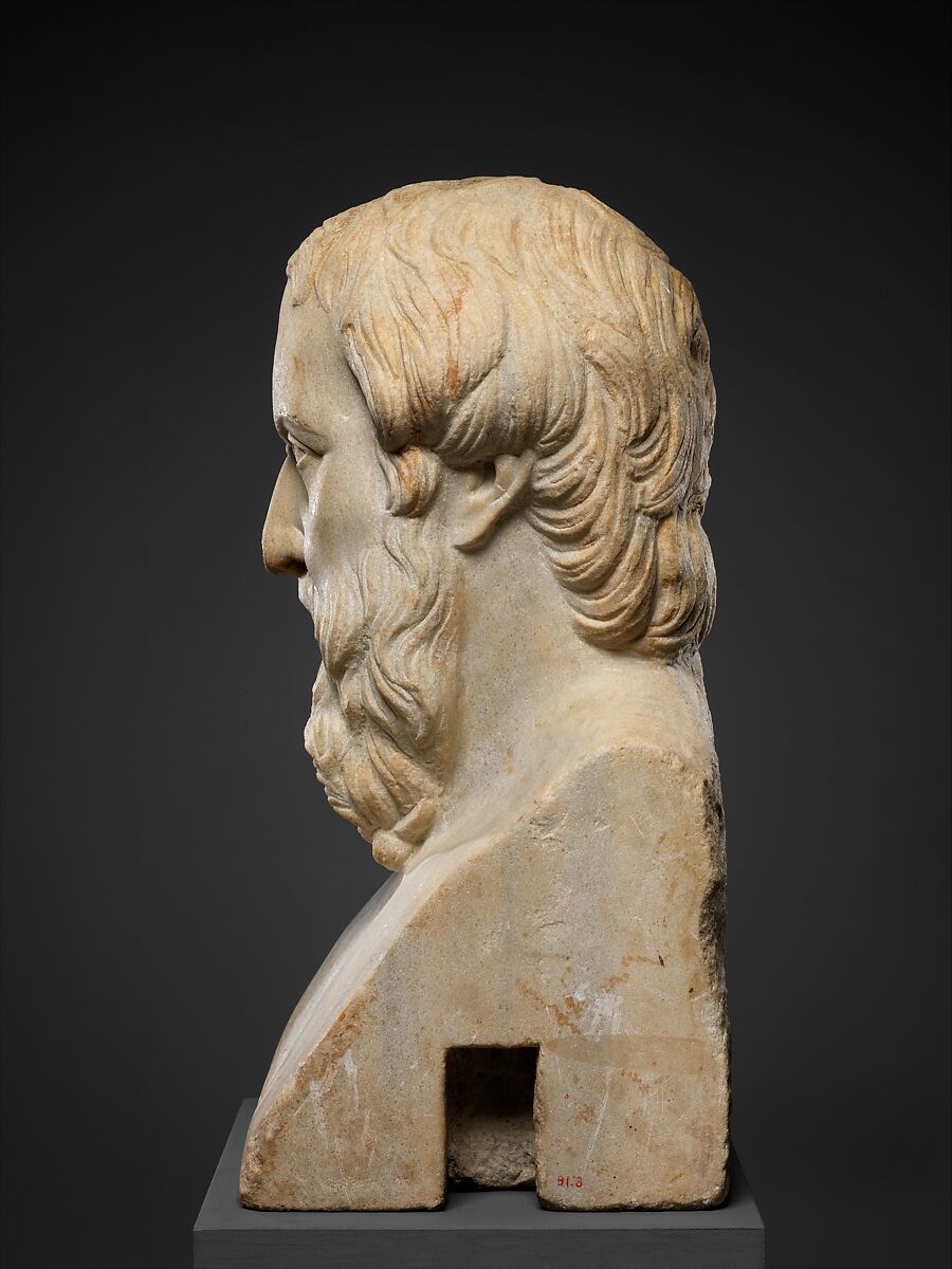 Marble bust of Herodotos, Marble, Island ?, Roman