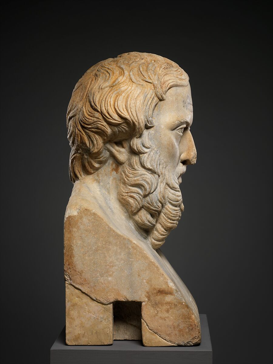Marble bust of Herodotos, Marble, Island ?, Roman