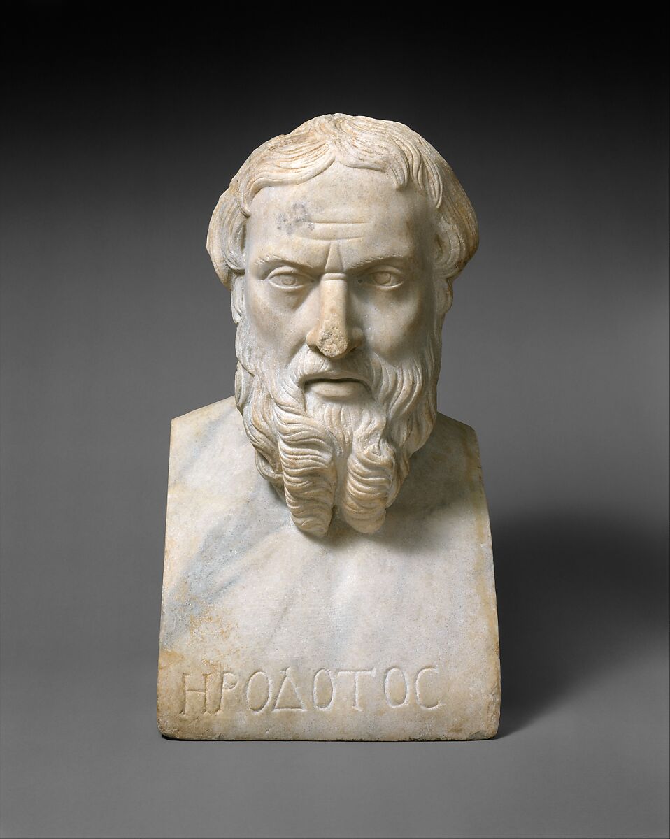 Marble bust of Herodotos, Marble, Island ?, Roman