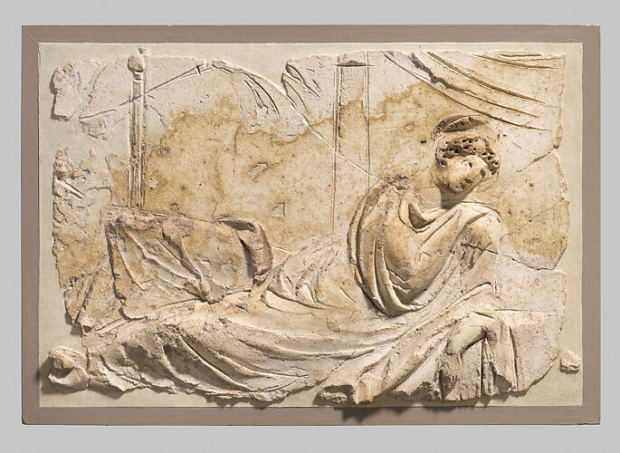 Stucco relief panel