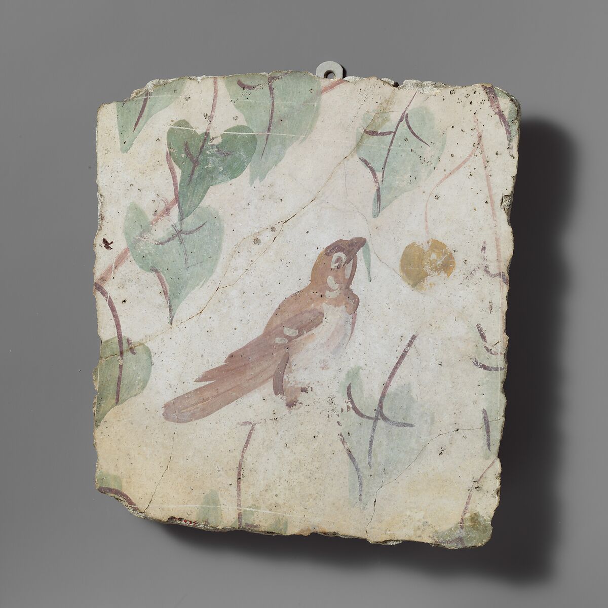 Wall painting fragment, Fresco, Roman 