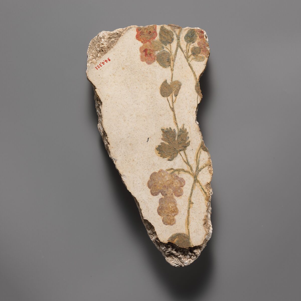 Wall painting fragment, Fresco, Roman 