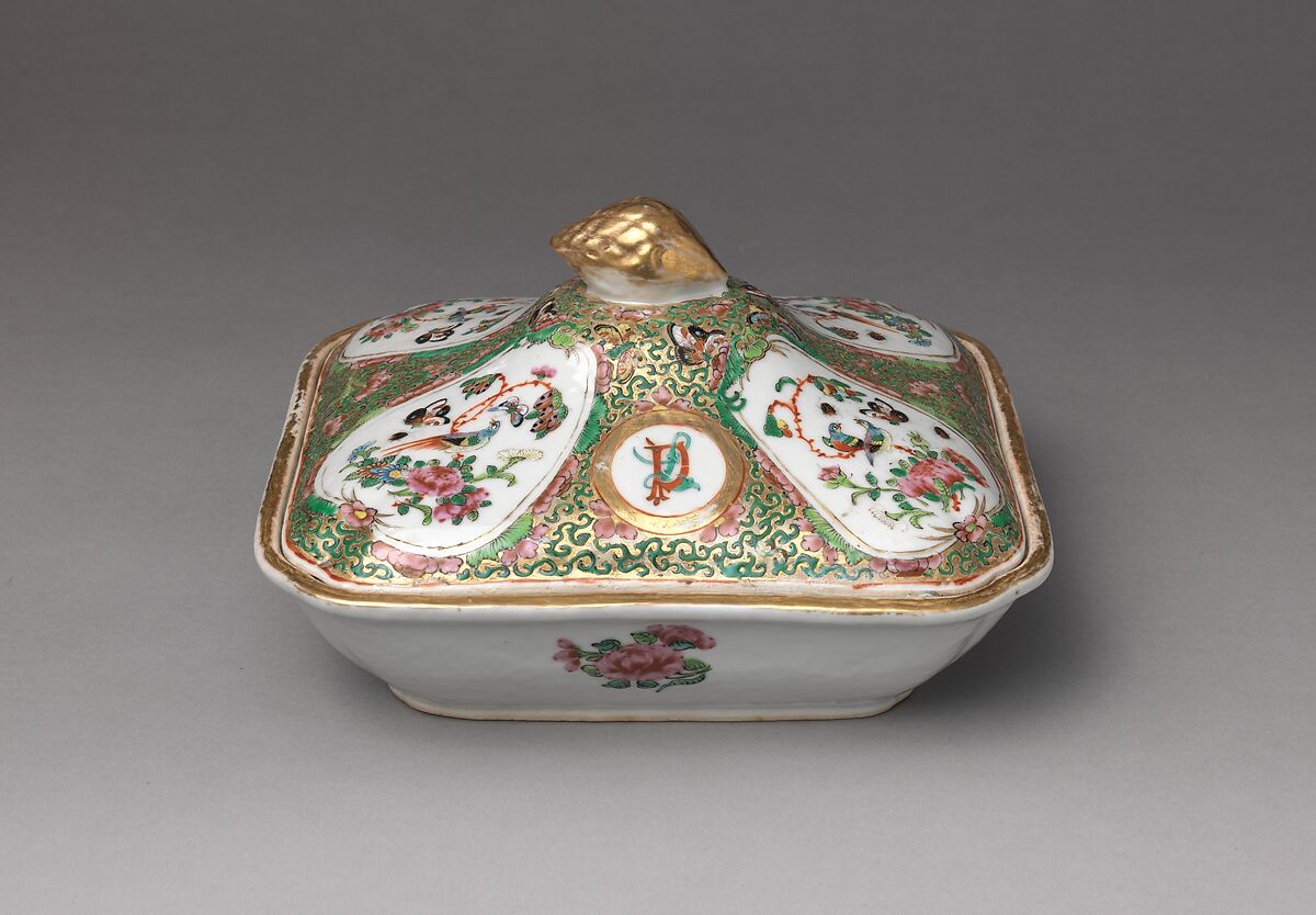 Covered Serving Dish, Porcelain, Chinese, for American market 