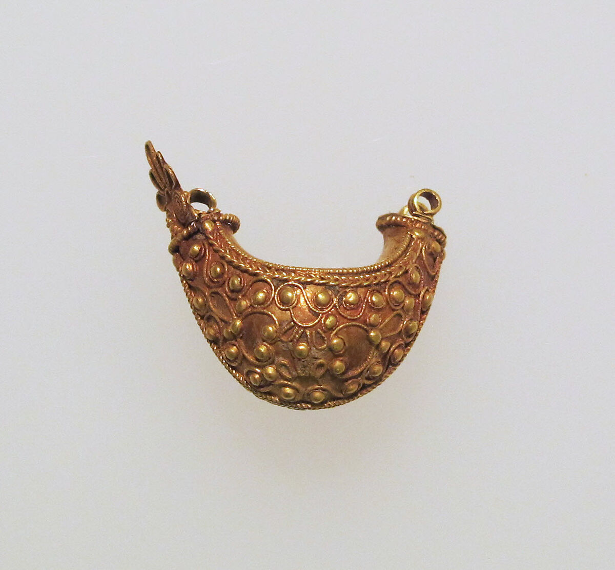 Earring, boat-shaped, Gold 
