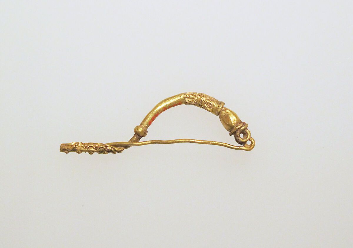 Fibula, bow-shaped, Gold, Italic