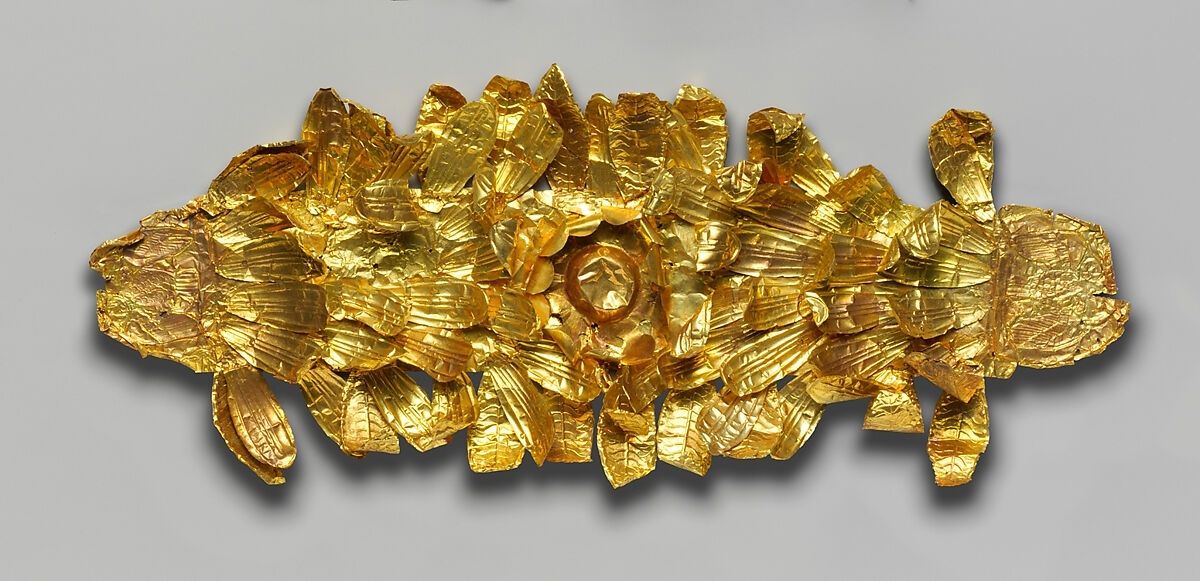 Gold funerary wreath, Gold, Etruscan 