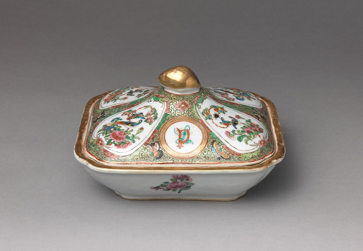 Covered Serving Dish, Porcelain, Chinese, for American market 