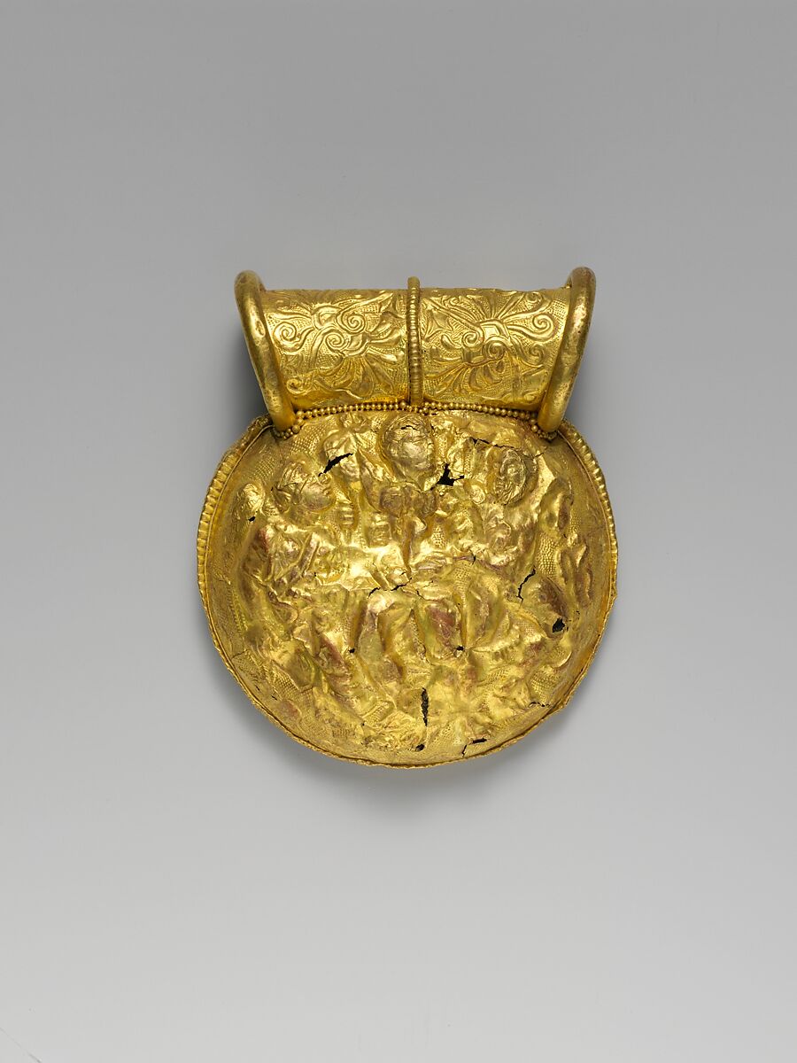 Pendant, bulla (lentoid), Gold, Etruscan 