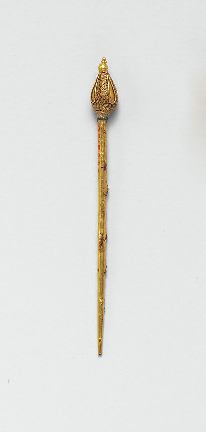Gold pin, Gold, iron ??, Etruscan 