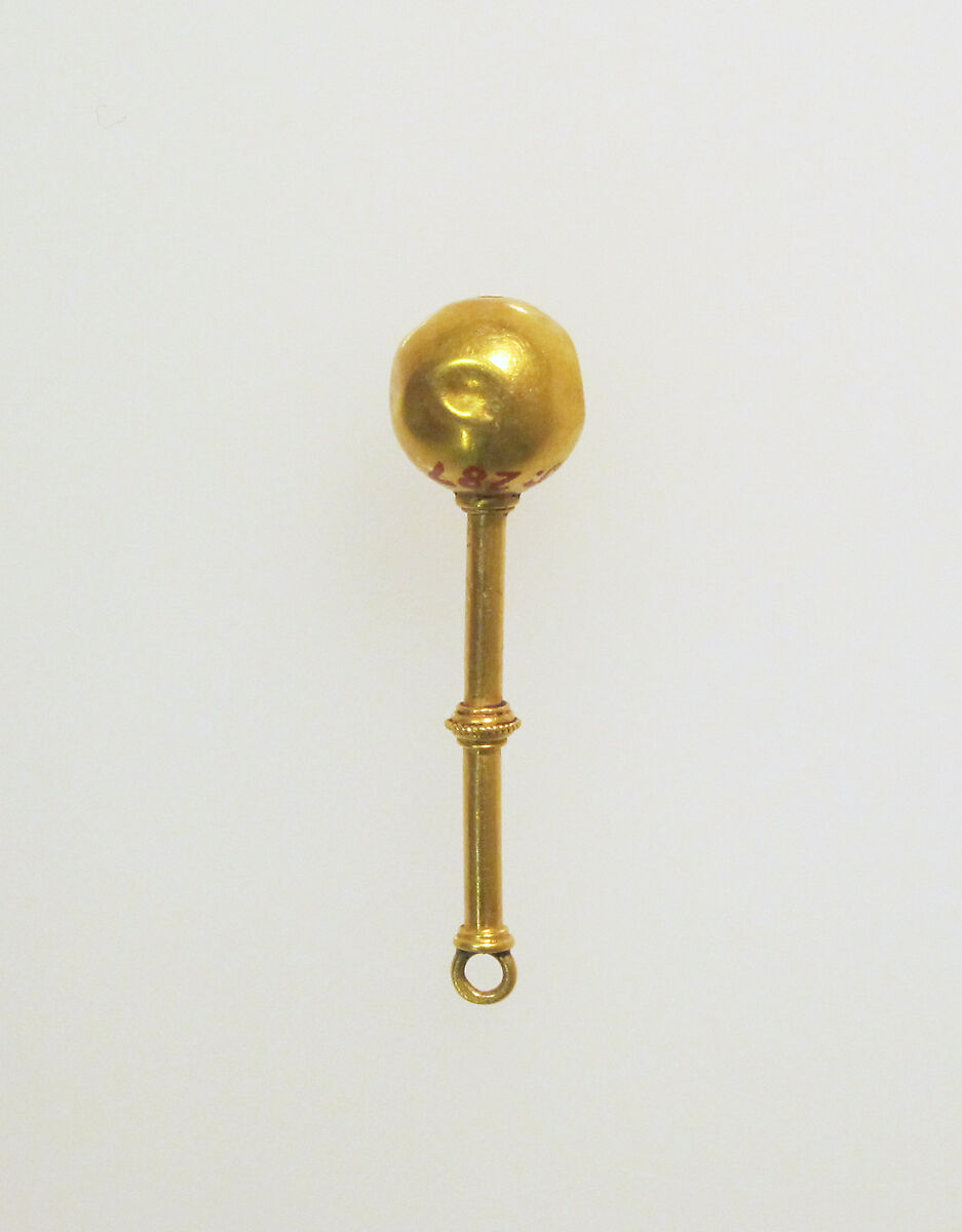 Pendant with ball, Gold, Etruscan 