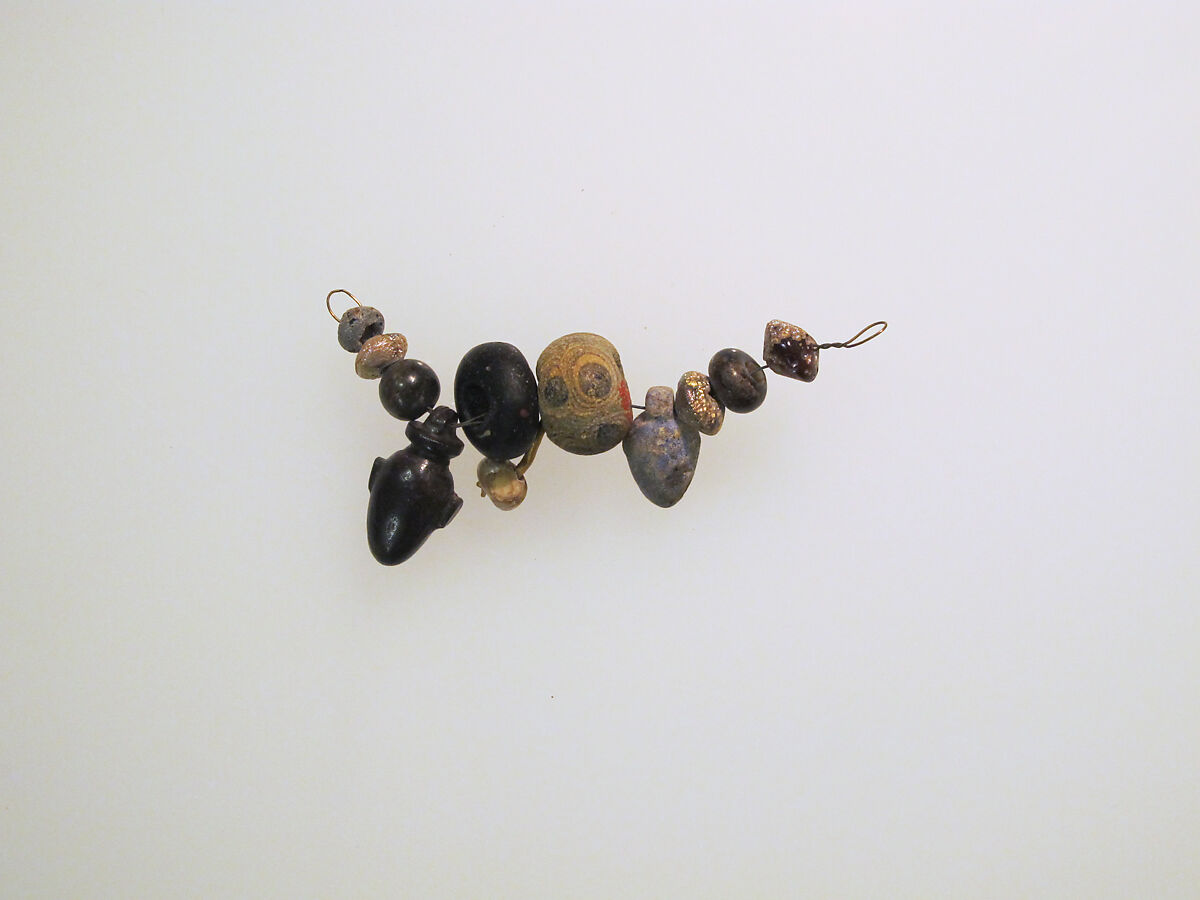 Beads, Silver, glass 