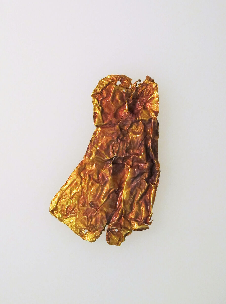 Plaque with female figure, Gold, Etruscan 