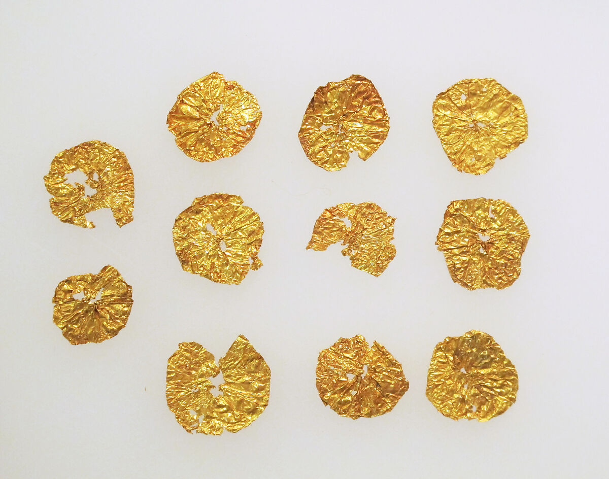 Bead ornaments, 10, Gold, Greek, South Italian 