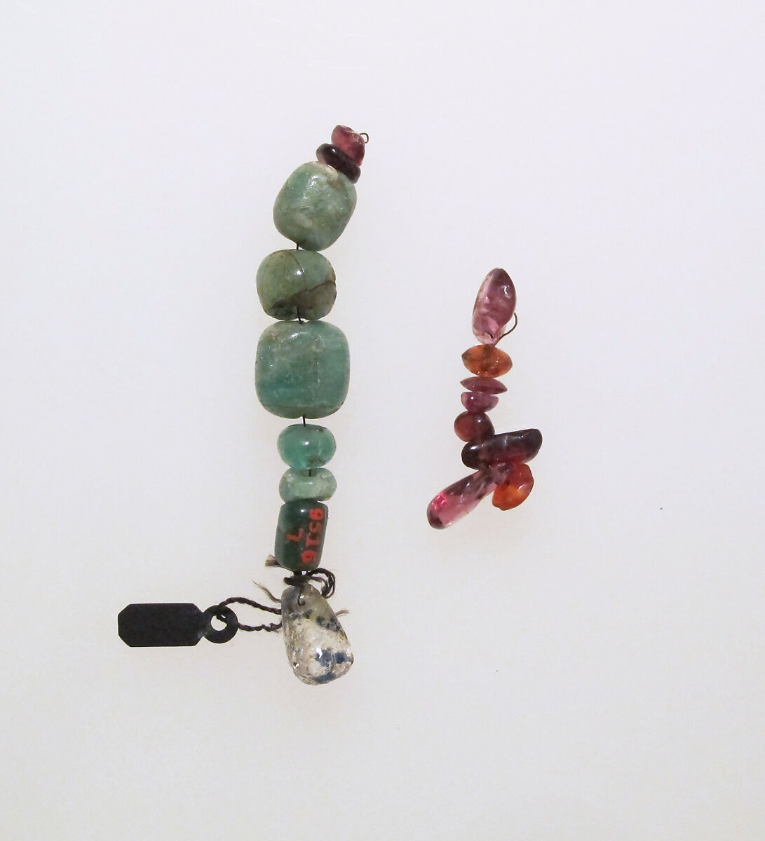 Necklace fragment, Glass, Greek or Roman 