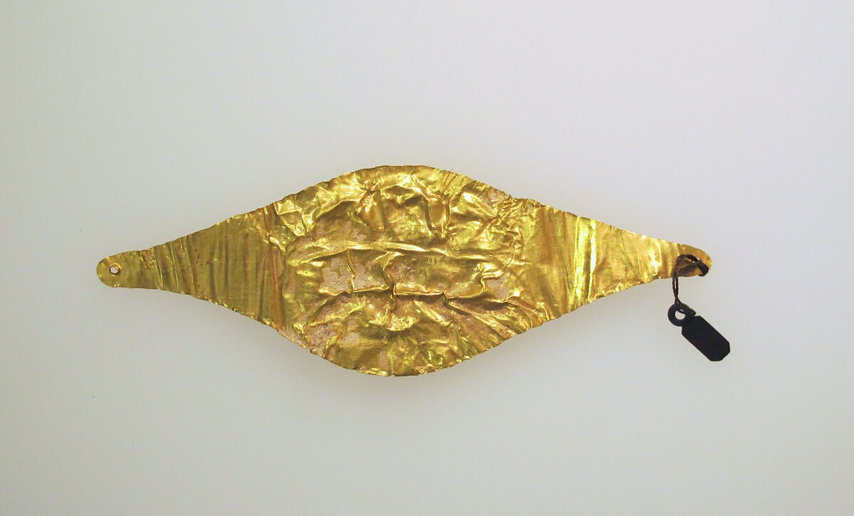 Mouth piece, funerary, Gold, Greek or Roman