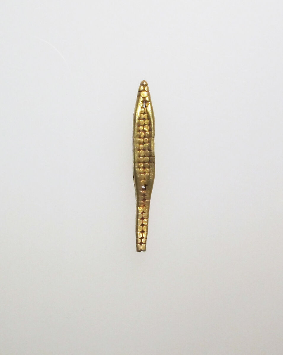 Pendant in the form of a lance, Gold, Greek or Roman 