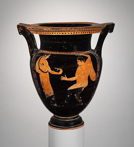 Terracotta column-krater (bowl for mixing wine and water)