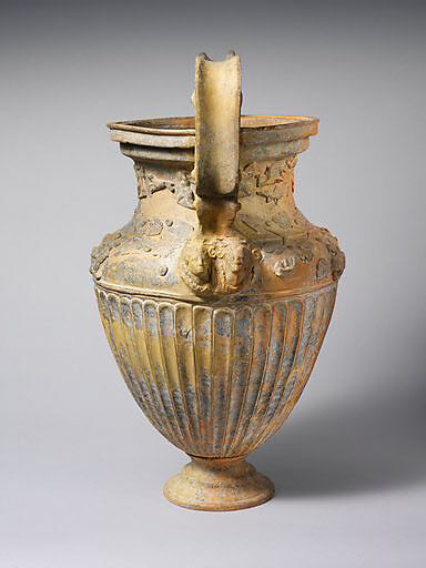 Terracotta volute-krater (bowl for mixing wine and water), Attributed to the Bolsena Group, Terracotta, Etruscan
