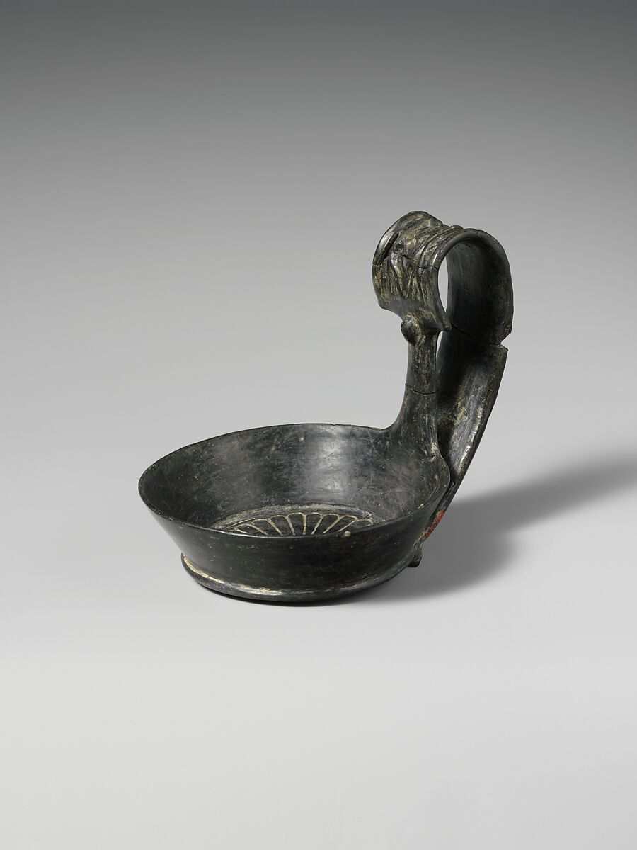 Terracotta kyathos (ladle), Terracotta, Etruscan 
