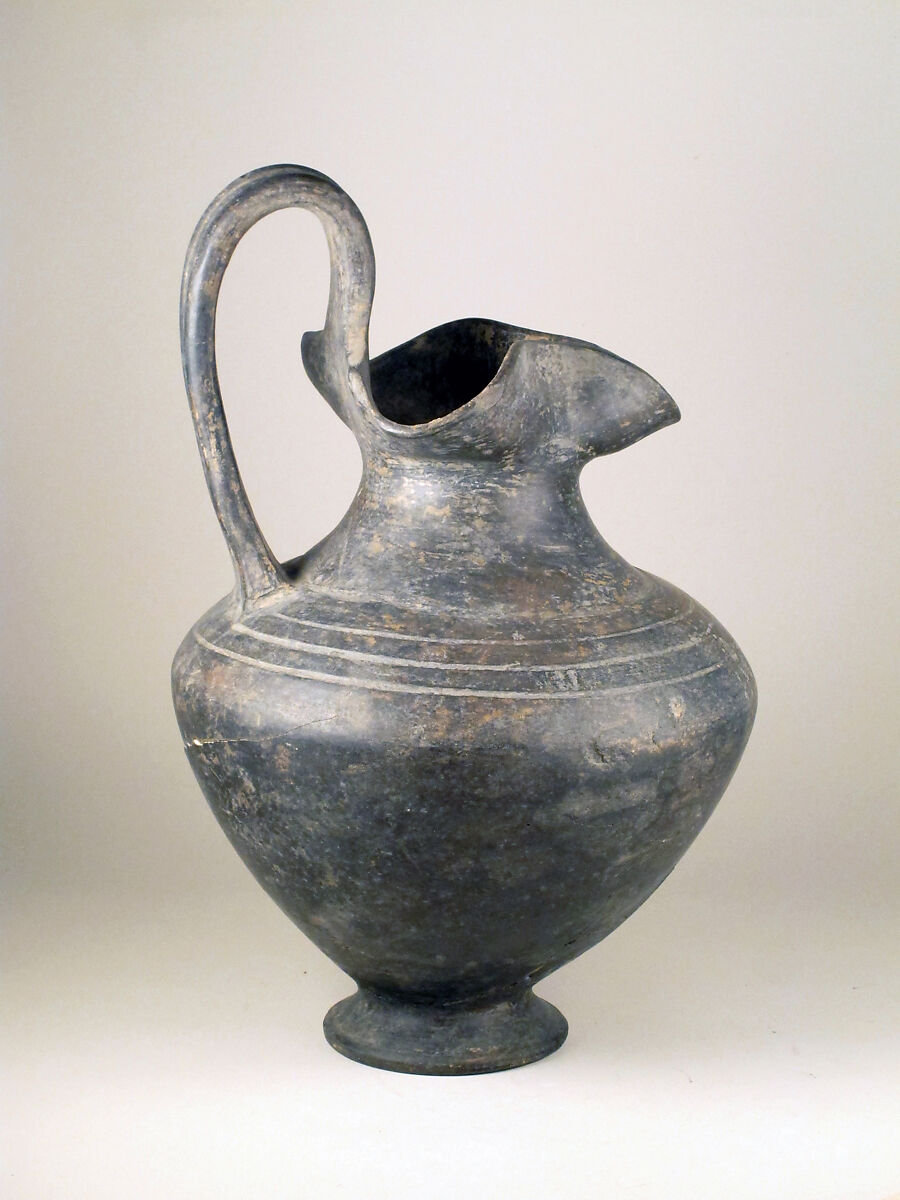 Oinochoe, Terracotta, Etruscan 