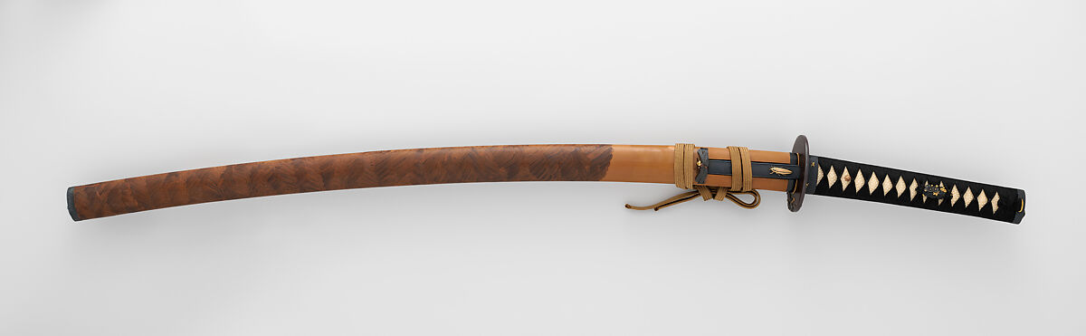虫尽金具大小拵 Blade and Mounting for a Sword (<i>Katana</i>), Blade inscribed by Yokoyama Kōzukedaijō Sukesada (Japanese, 1627–1716), Steel, wood, lacquer, copper-gold alloy (<i>shakudō</i>), gold, copper-silver alloy (<i>shibuichi</i>), ray skin (<i>same</i>), silk, Japanese