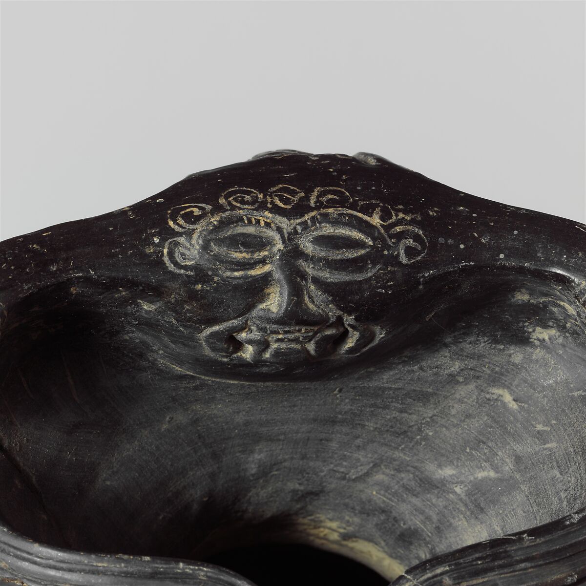 Terracotta trefoil oinochoe (jug), Terracotta, Etruscan