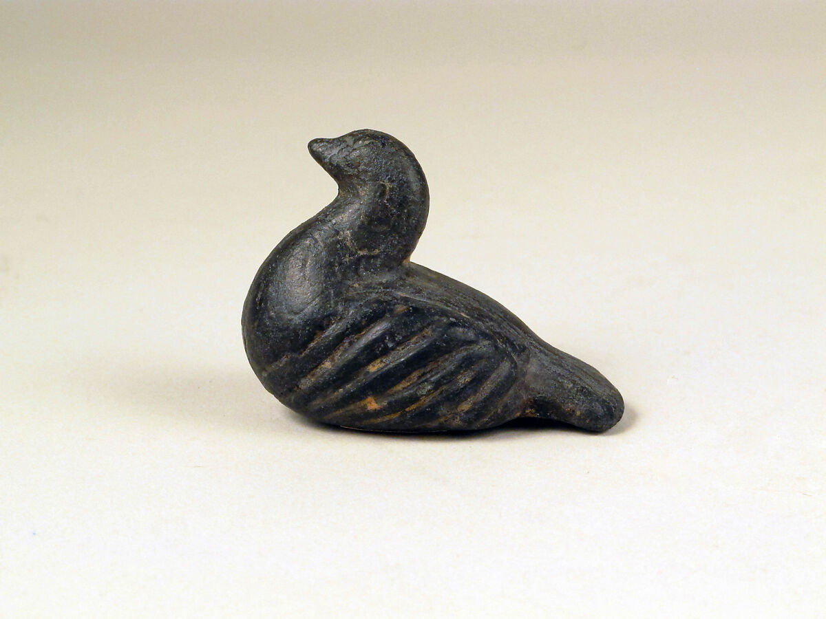 Statuette of a bird, Terracotta, Etruscan 