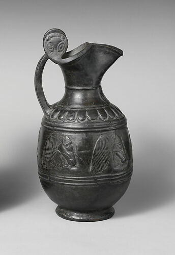 Terracotta trefoil oinochoe (jug)