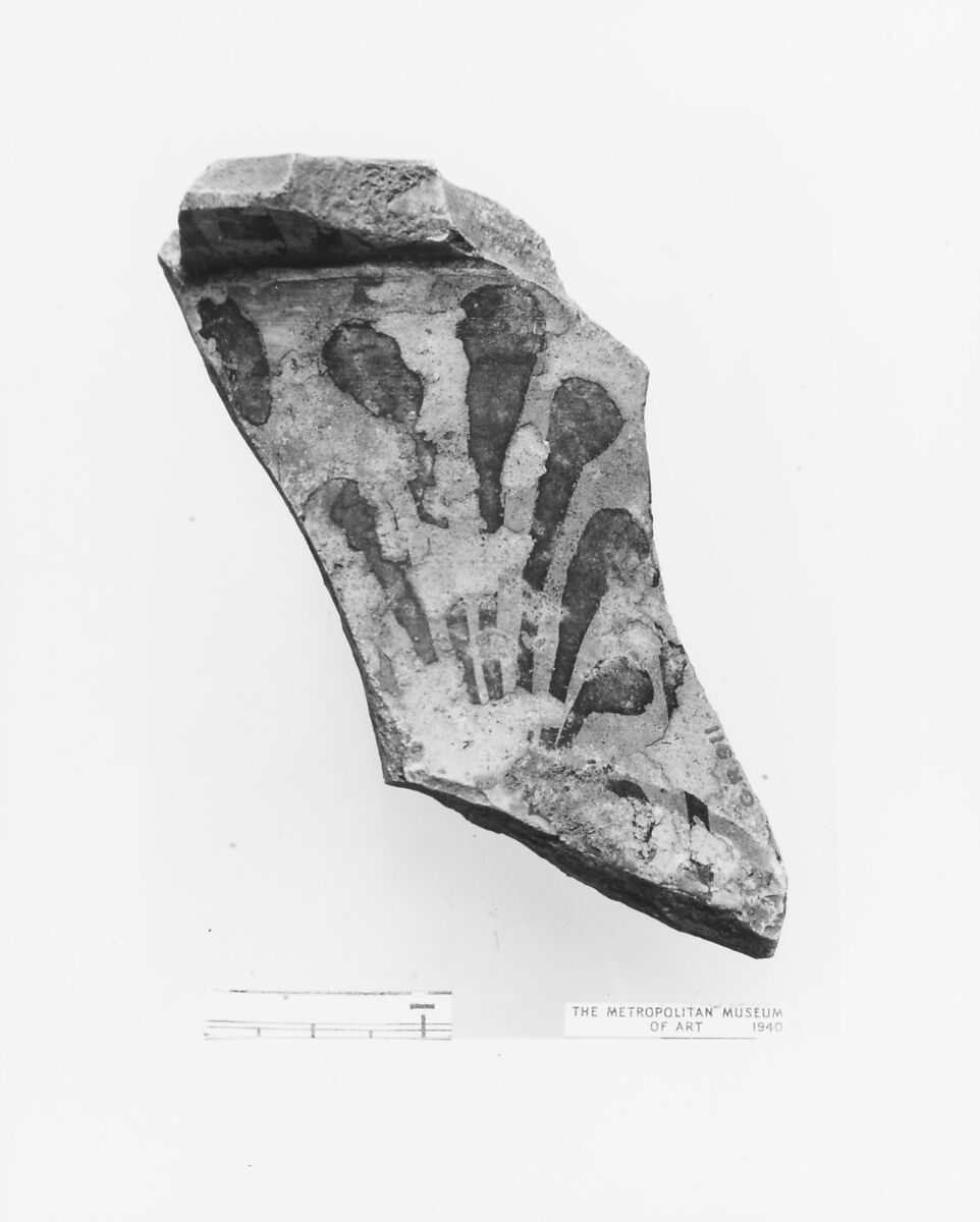 Vase fragment, Terracotta, Etruscan