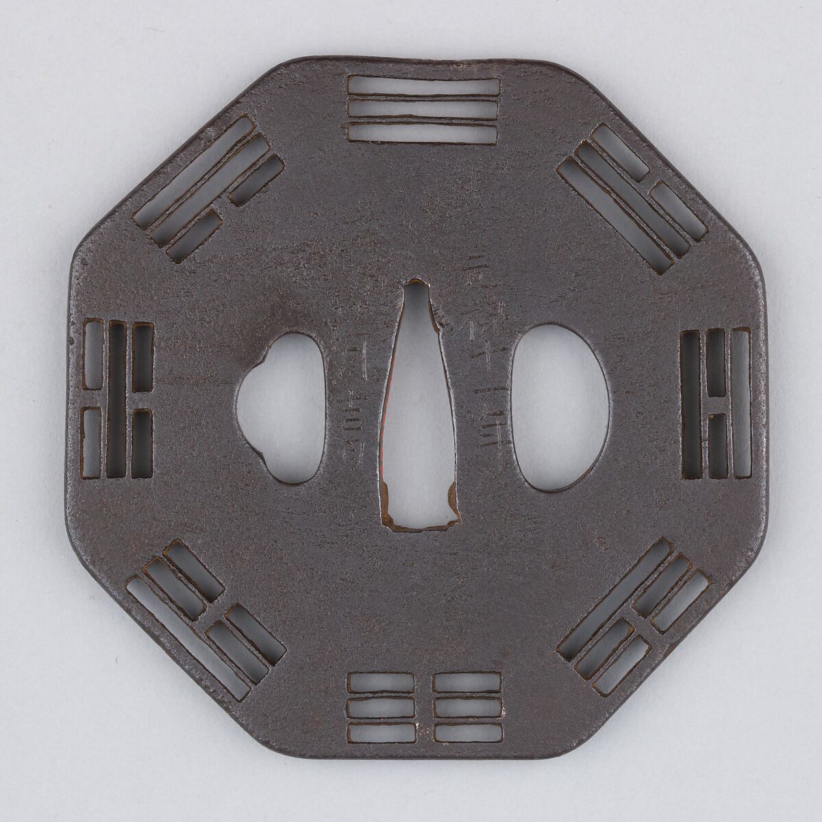 Sword Guard (Tsuba), Iron, copper, Japanese