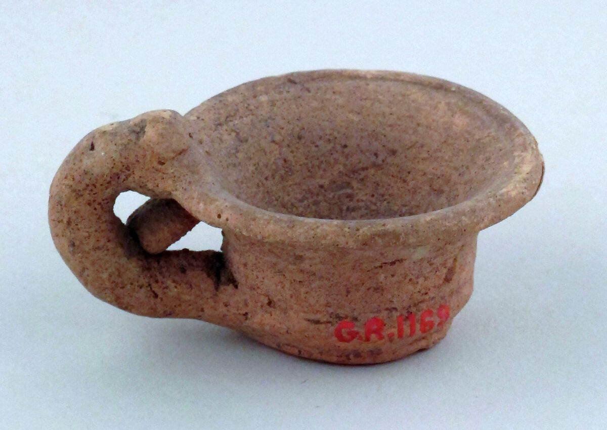 Cup, miniature, Terracotta, Etruscan 