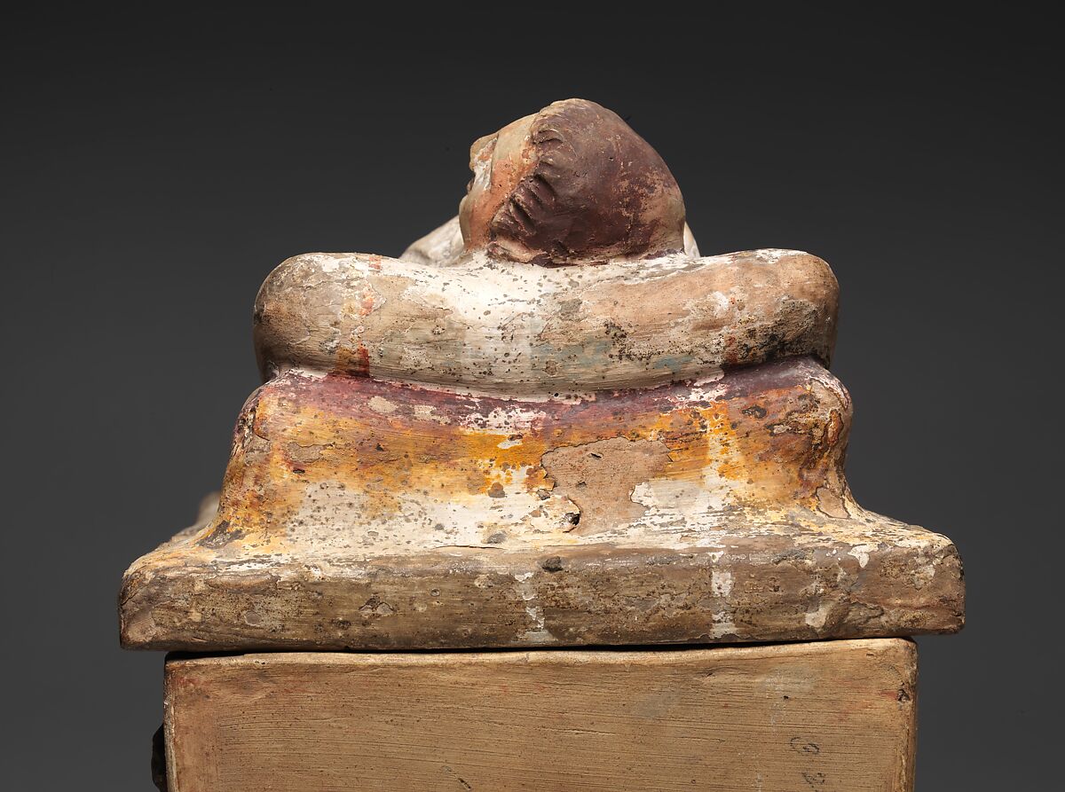 Terracotta cinerary urn, Terracotta, Etruscan