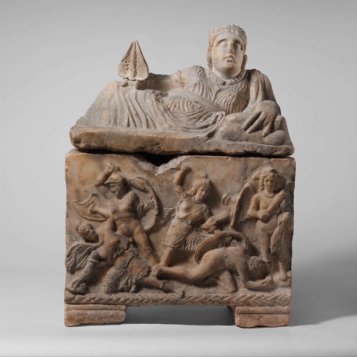 Alabaster cinerary urn