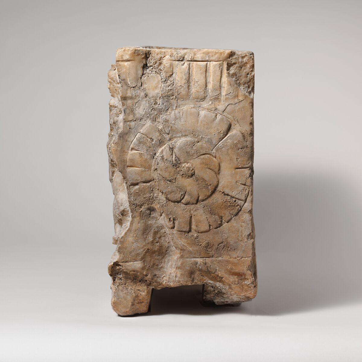 Alabaster cinerary urn, Alabaster, Etruscan