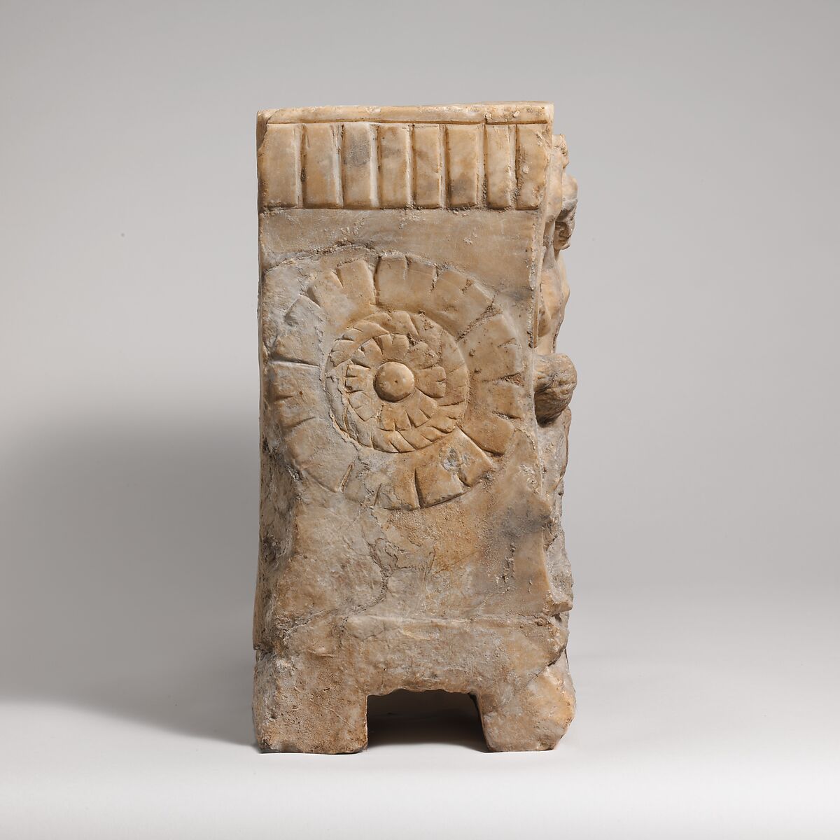 Alabaster cinerary urn, Alabaster, Etruscan