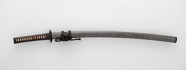 鮫皮研出鞘大小拵 Blade and Mounting for a Long Sword (<i>Katana</i>), Blade inscribed by Muramasa (Japanese, active 16th century), Steel, wood, lacquer, ray skin (<i>same</i>), thread, copper-gold alloy (<i>shakudō</i>), gold, Japanese 