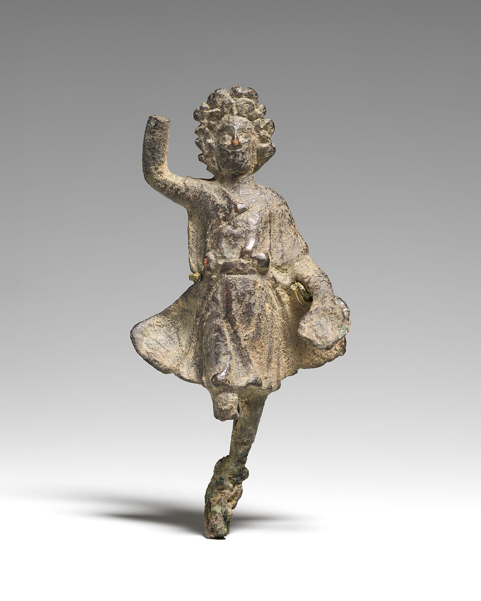 Bronze statuette of a Lar, Bronze, Roman 