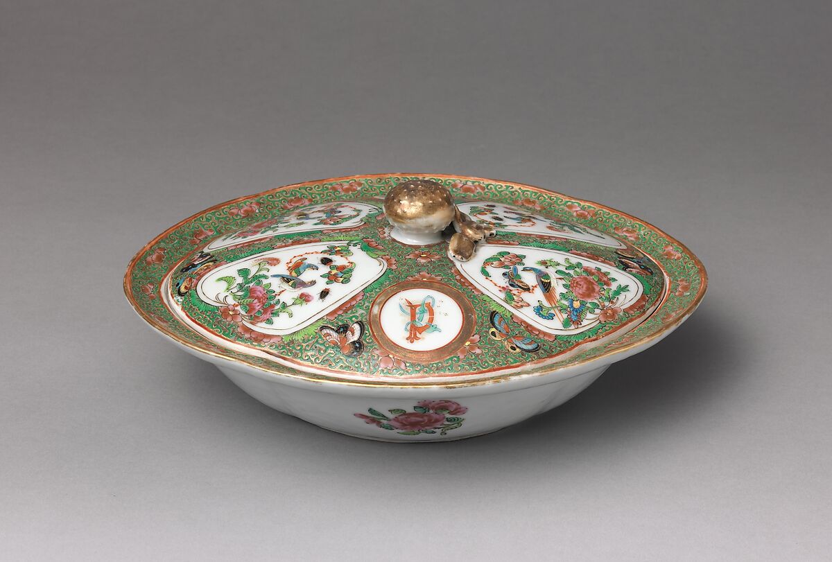 Covered Serving Dish, Porcelain, Chinese, for American market 