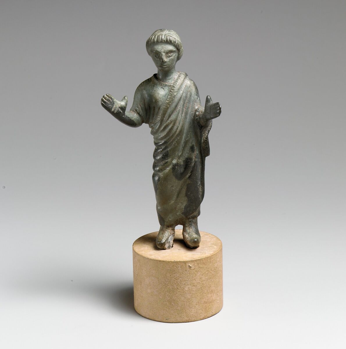 Statuette of female figure, Bronze, Etruscan 