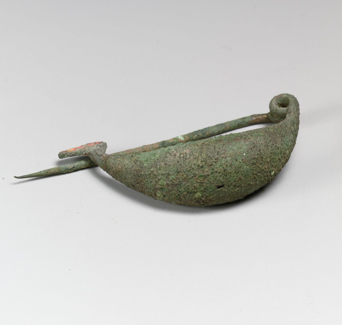 Fibula, boat-shaped type, Bronze, Italic 