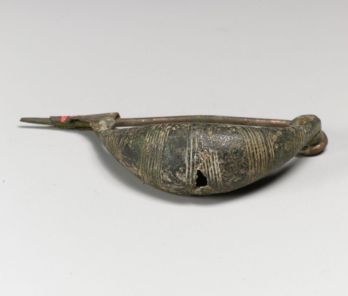 Fibula, boat-shaped type, Bronze, Italic 