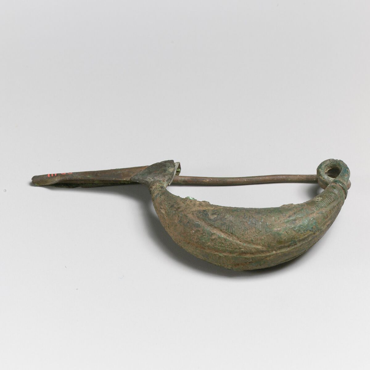 Fibula, boat-shaped type, Bronze, Italic 