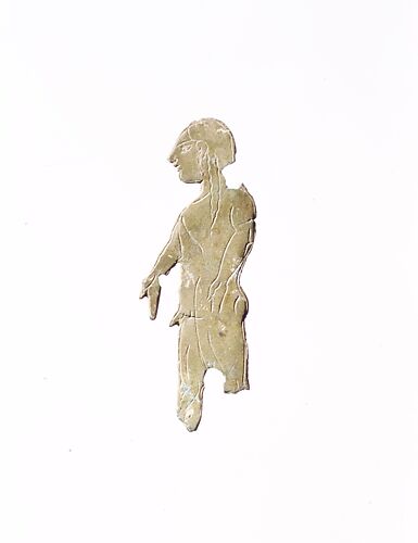 Bronze plaque of a man