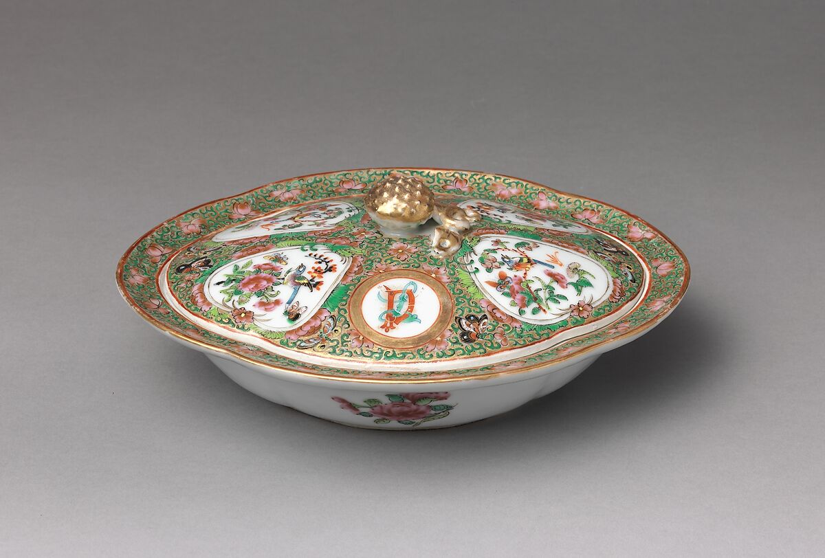 Covered Serving Dish, Porcelain, Chinese, for American market 