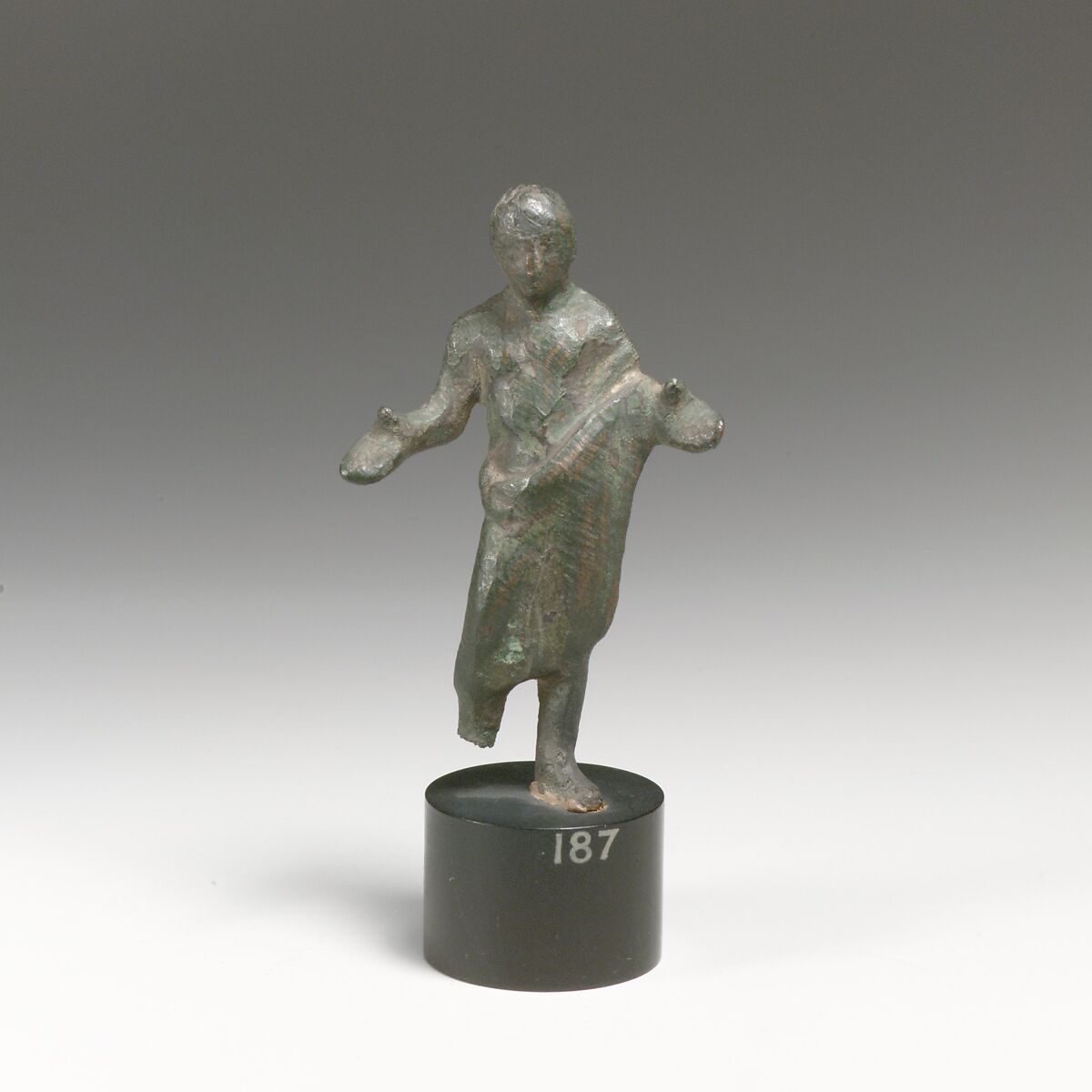 Statuette of an orator ?, Bronze, Italic 