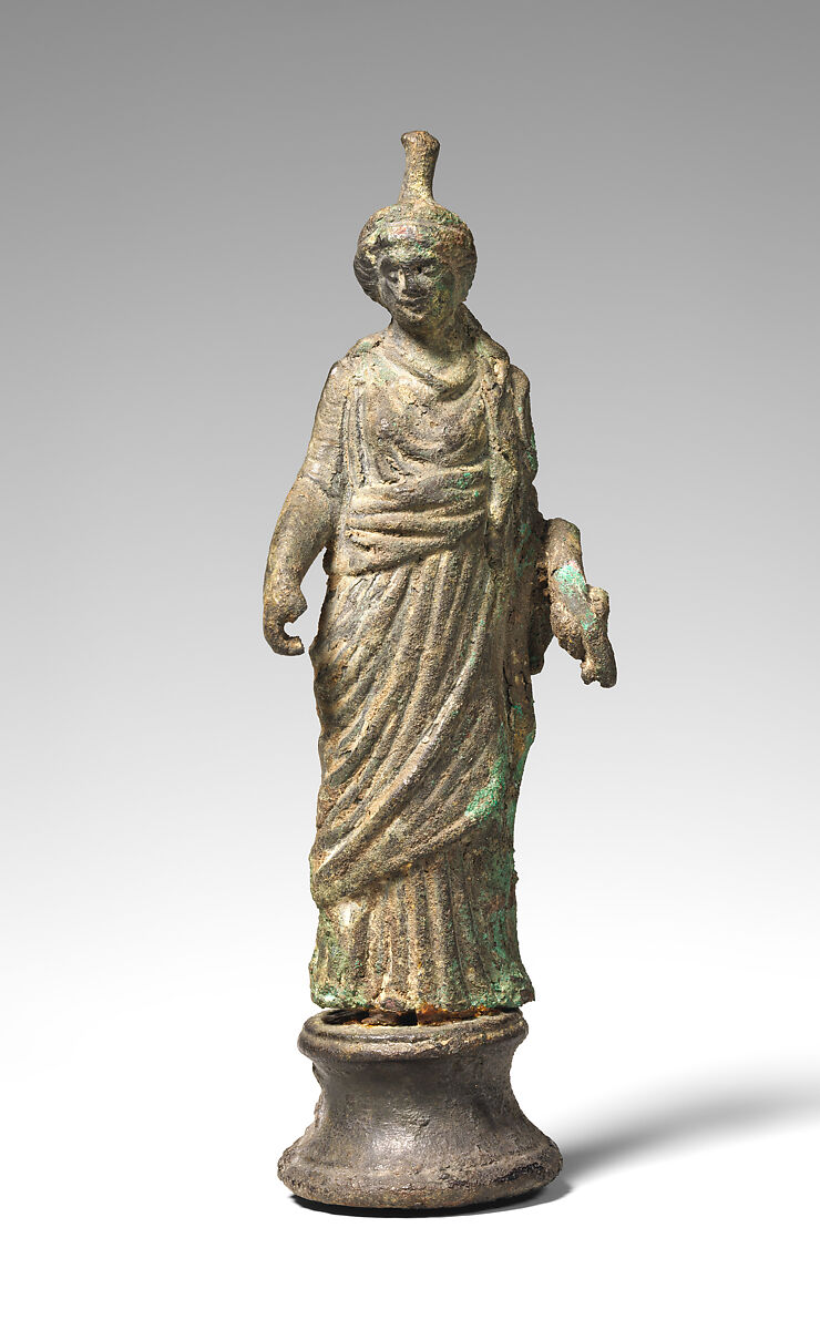 Bronze statuette of Tyche/Fortuna, Bronze, Greek or Roman 