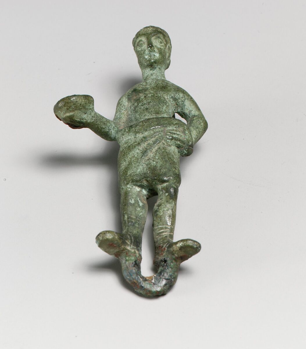 Statuette of a man with patera, Bronze, Etruscan 