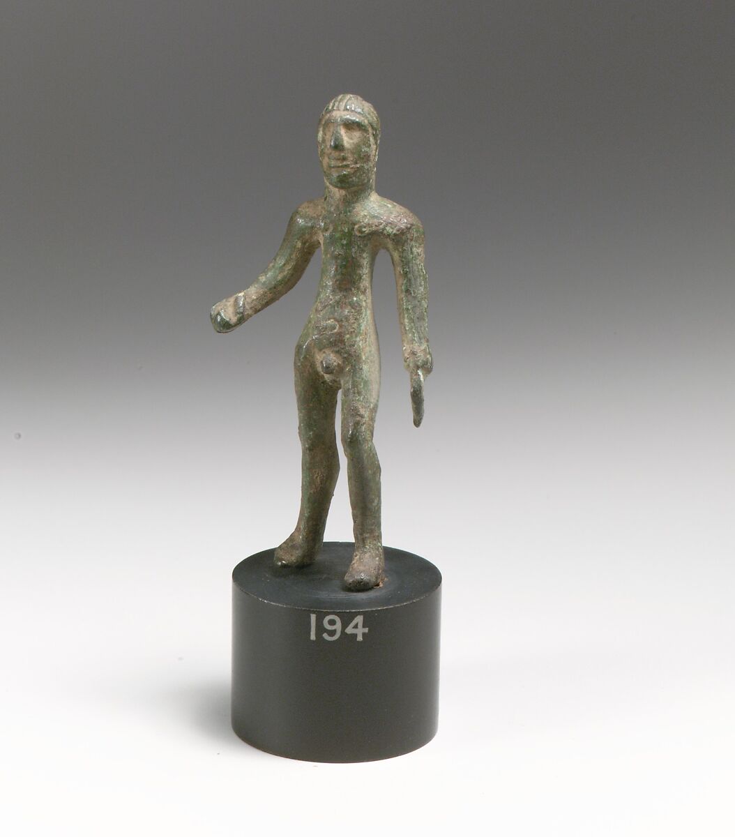 Statuette of a man, Bronze, Etruscan 