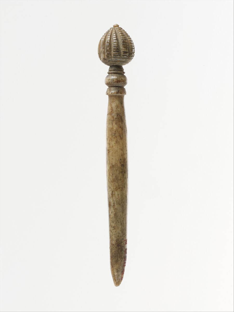 Bone pin, Ivory or bone, Roman 