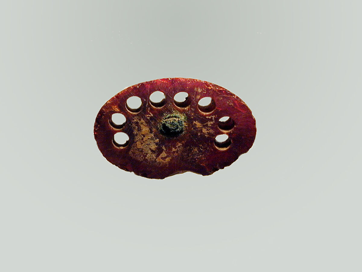 Fibula, fragment, Amber, Etruscan 